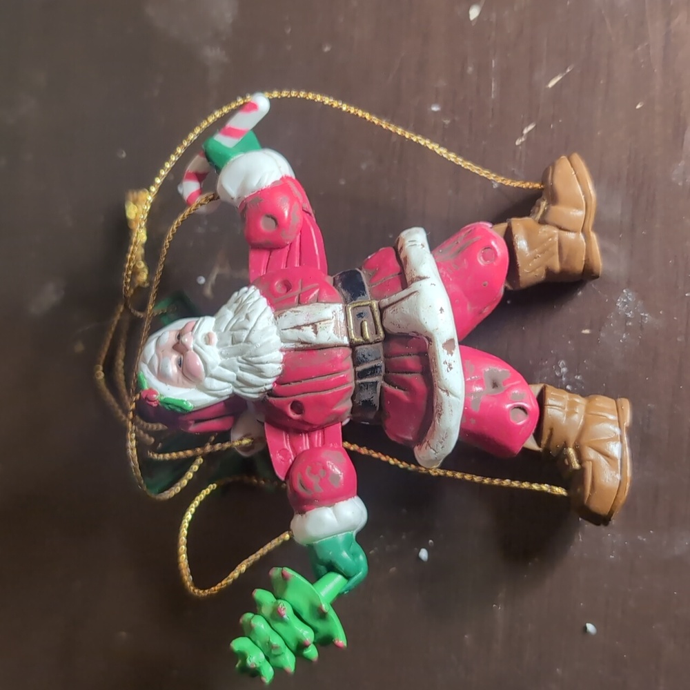 AVAILABLE -Vintage by Walmart Santa Marionette. 5" Tall including strings.
